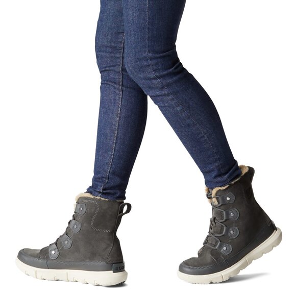 SOREL Women's Explorer II Joan Faux Fur Boot — Waterproof Suede - Size 8.5 - Picture 6 of 10